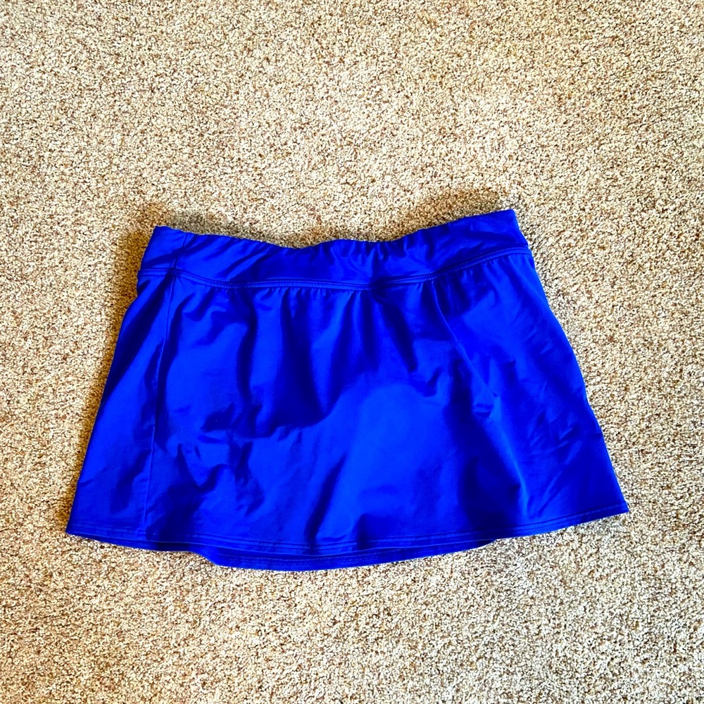 Lands End Royal Blue Swim Mini Skirt